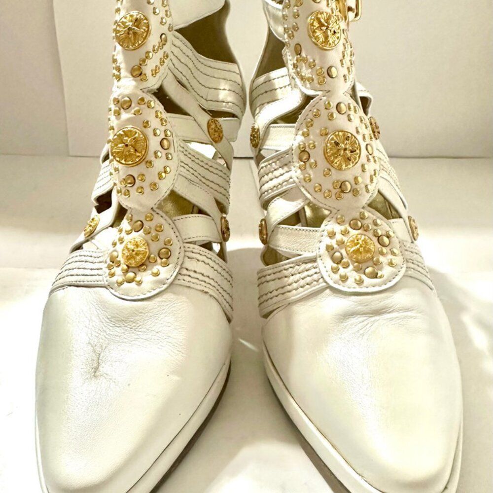 Vintage Italian Leather Tre In High Heel Pumps Size 6 EU 36.5